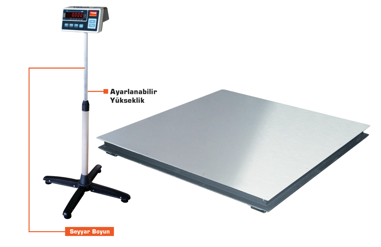 1500 Kg 100x200 Cm Ağır Hizmet Tipi Baskül (İnce Tip)