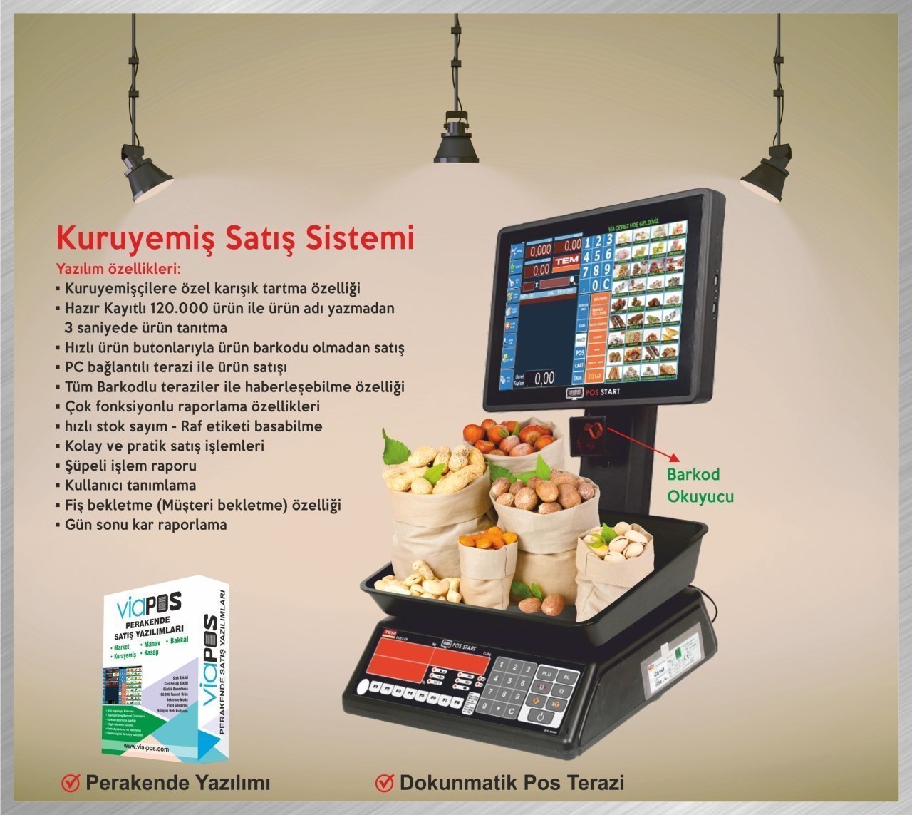 Pos Terazi Kuruyemiş Sistemi 15 Kg