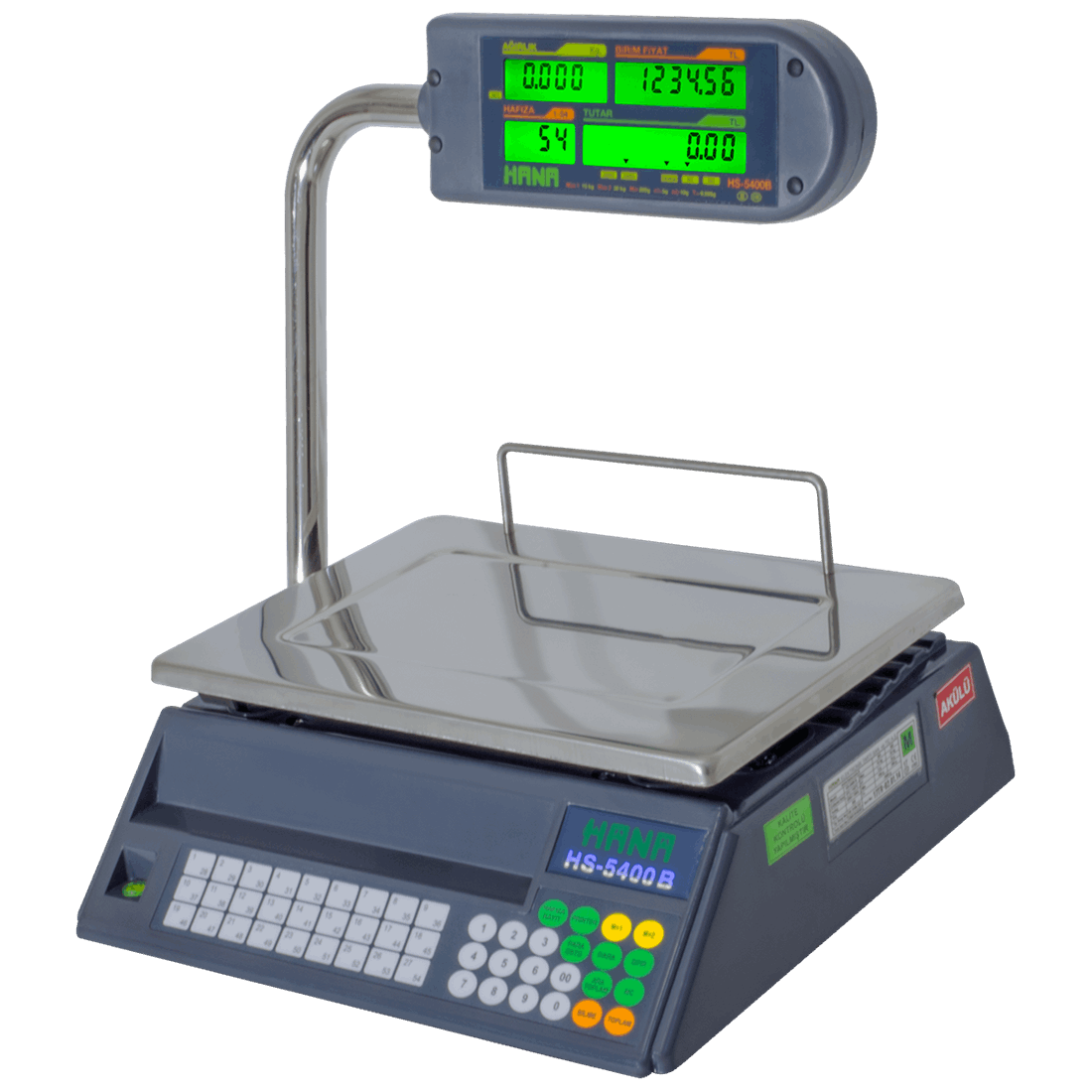 HS-5400B 30 Kg 5 Gr Fiyat Hesaplamalı Terazi