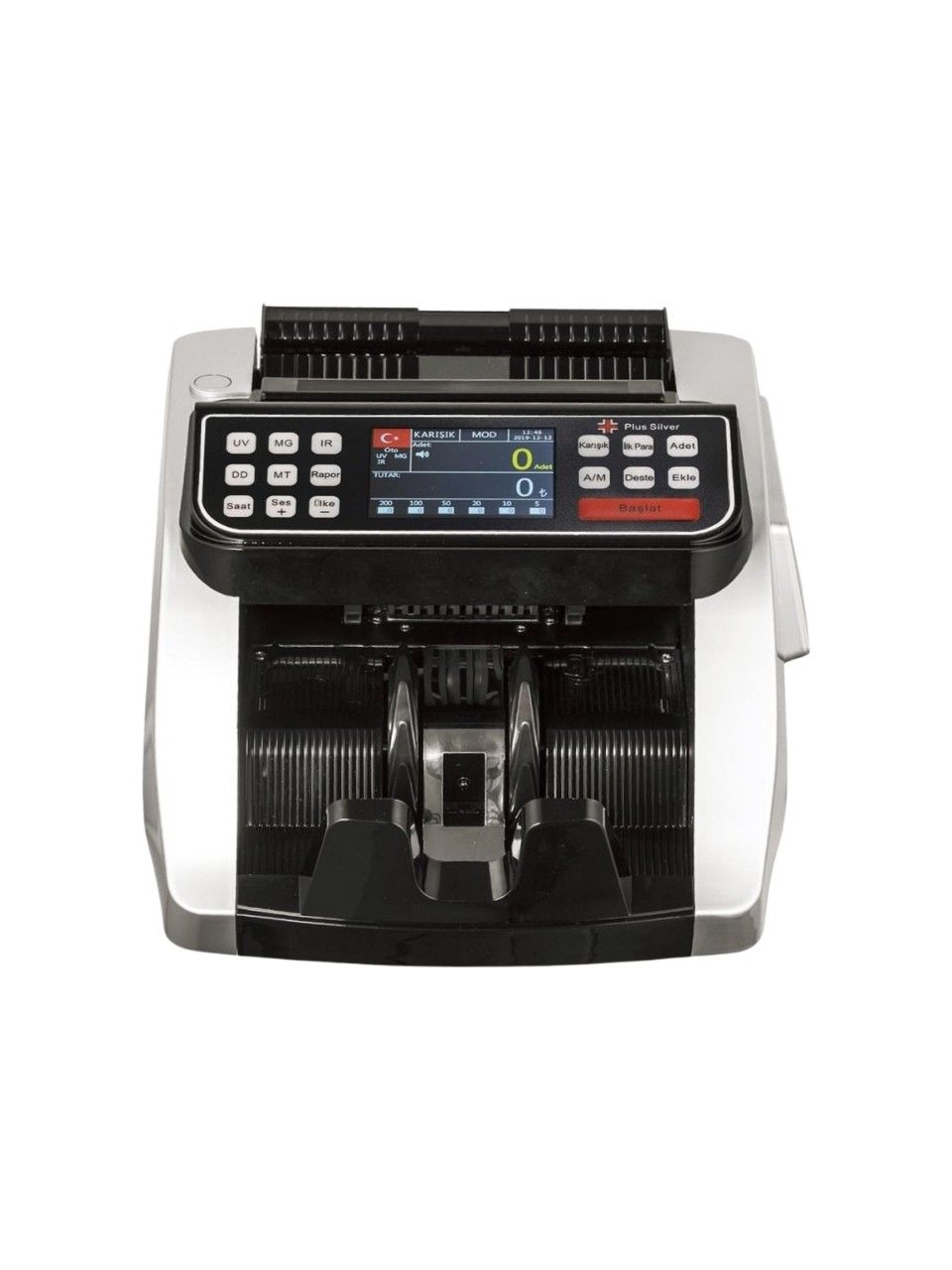 Plus Silver Karışık Para Sayma Makinesi (TL EURO Karışık Dolar Adet Sayım )